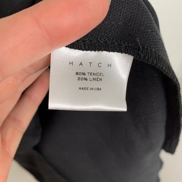 Hatch Collection Jenna Ruffle Button Front Midi Dress Black Maternity New Small - Picture 14 of 16